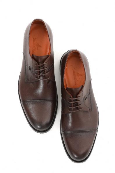 Kahverengi Erkek Bağcıklı Deri Ayakkabı