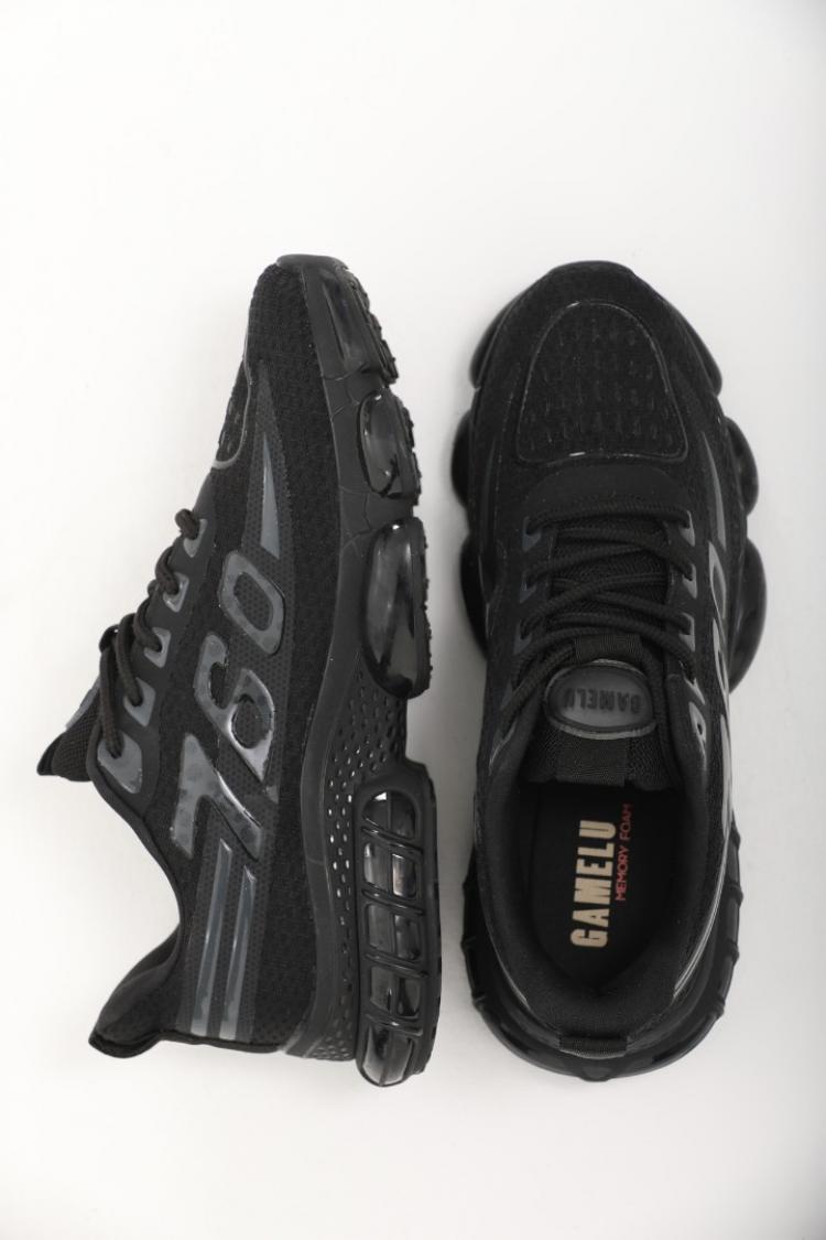 Siyah 760 Yazılı Erkek Sneaker Ayakkabı